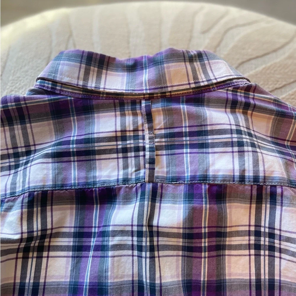 Banana Republic Men's Purple Plaid Shirt